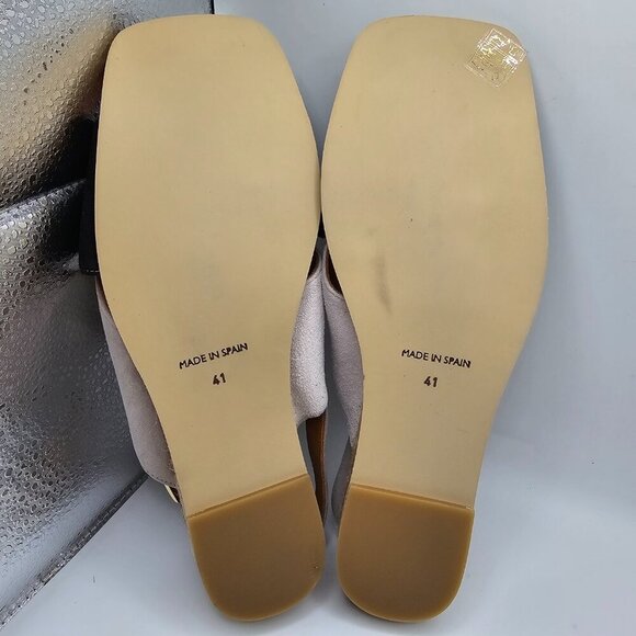 NWOB Eric Michael Flip Black Combo Suede Sandals Size EU 41 US 10-10.5 - Picture 4 of 6